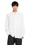 Thom Krom Cotton Poplin Stand Collar Shirt In White