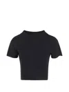 Thom Krom Cropped Seam Detail T-shirt In Black