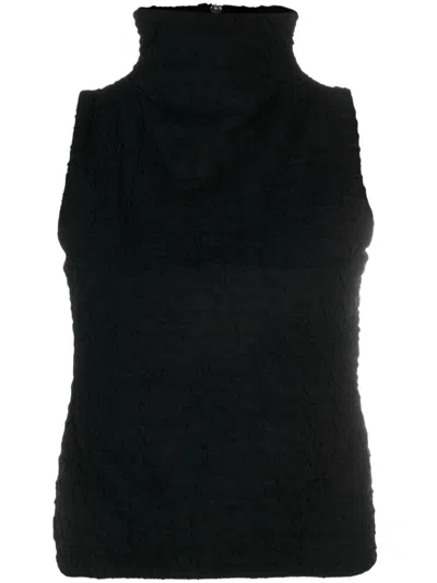 Thom Krom Crinkled-finish Tank Top In Black