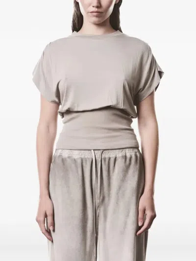 Thom Krom Crop T-shirt In Gray