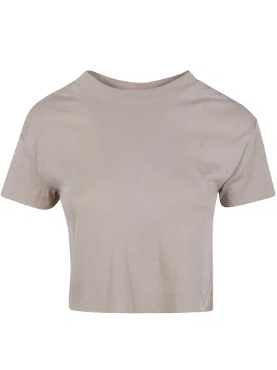 Thom Krom Crop T-shirt In Gray