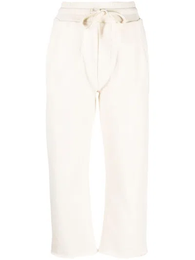 Thom Krom Cropped Cotton Pants In 中性色