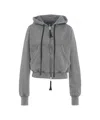 Thom Krom Cropped Hoodie With Adjustable Drawstring In Gray