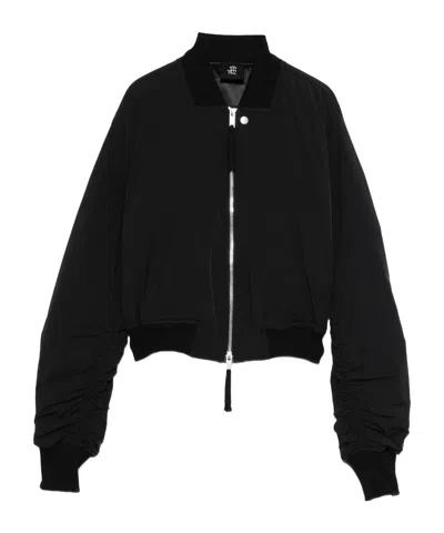 THOM KROM THOM KROM RUCHED BOMBER JACKET