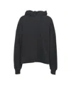 Thom Krom Cropped Oversized Hoodie With Distressed Details In Black