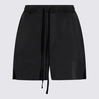 Thom Krom Drawstring Cotton Shorts In Black