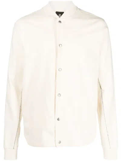 Thom Krom Decorative-stitching Bomber Jacket In Neutrals