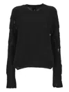 Thom Krom Distressed-finish Sweater In Black