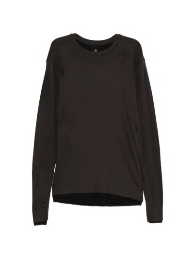 Thom Krom Distressed Layer T-shirt In Black