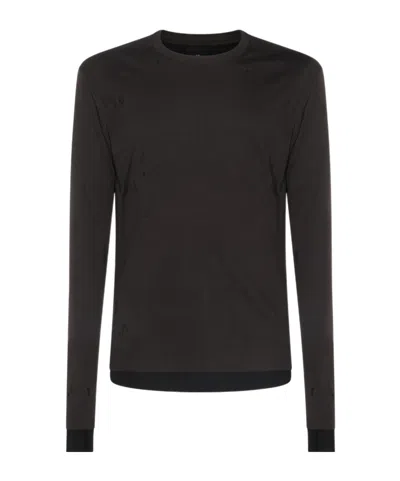 Thom Krom Distressed Long-sleeve T-shirt In Black