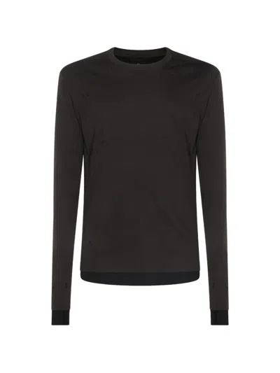 Thom Krom Distressed Long-sleeve T-shirt In Brown