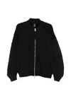 Thom Krom Distressed Ruched-sleeve Jacket In Multi