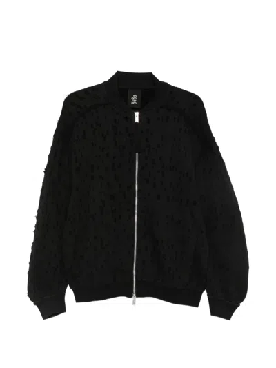 Thom Krom Distressed Ruched-sleeve Jacket In Multi