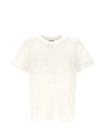 Thom Krom Distressed T-shirt In Yellow