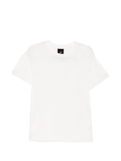 Thom Krom Distressed-effect T-shirt In White