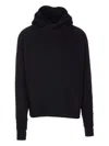 Thom Krom Cotton Jersey Wrap Hoodie In Black