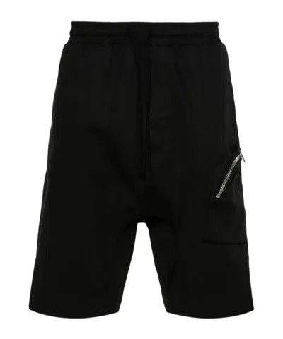 Thom Krom Drawstring Cargo Shorts In Black