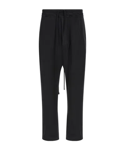 Thom Krom Drawstring Casual Pants In Black