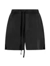Thom Krom Drawstring Cotton Shorts In Black