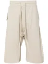 Thom Krom Drawstring Cotton Track Shorts In Neutrals