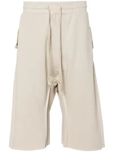 Thom Krom Drawstring Cotton Track Shorts In Neutrals