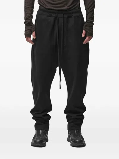 Thom Krom Drawstring Drop-crotch Trousers In 블랙