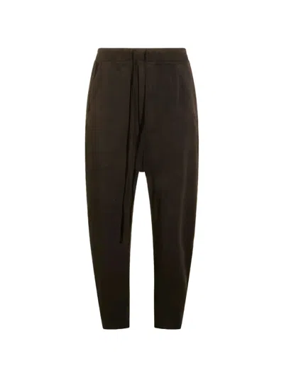 Thom Krom Drawstring Drop-crotch Trousers In Brown