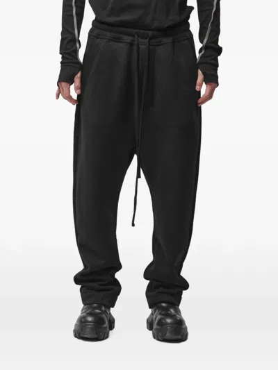 Thom Krom Drawstring Dropped-crotch Trousers In 블랙