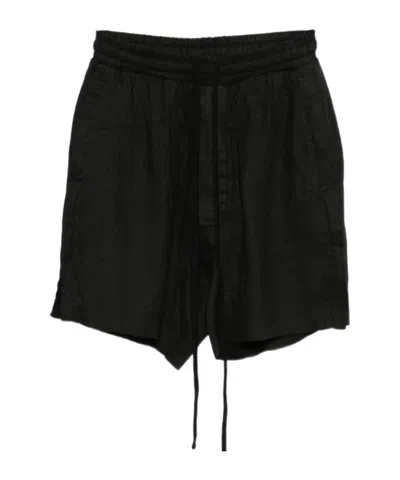Thom Krom Drawstring Elastic-waist Shorts In Black