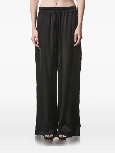 Thom Krom Drawstring Pants In Black