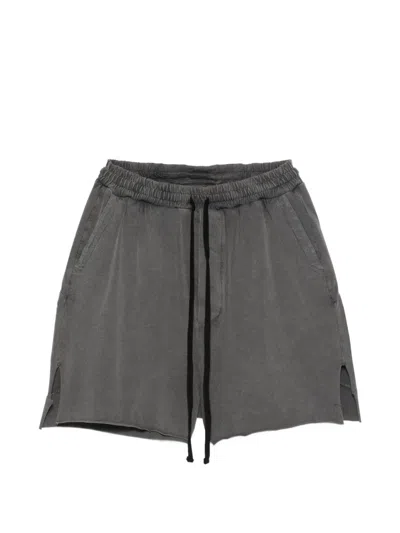 Thom Krom Drawstring Side-slit Shorts In Gray