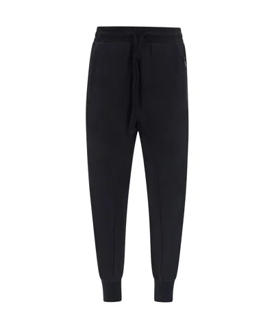 Thom Krom Drawstring Tapered Trousers In Black