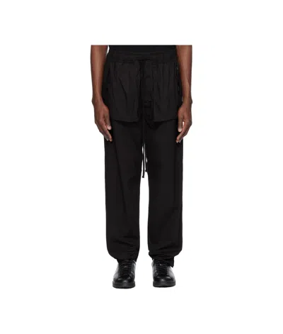 Thom Krom Drawstring Trousers In Black
