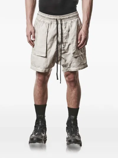 Thom Krom Drawstring-waist Cargo-pocket Shorts In Neutral