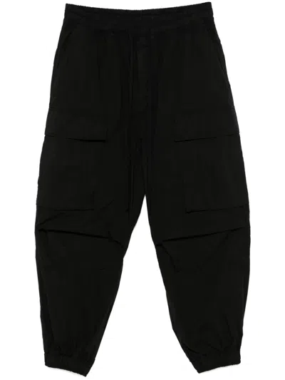 Thom Krom Drawstring-waistband Cargo Trousers In Black