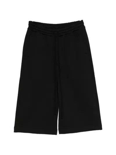 Thom Krom Drawstring Wide-leg Track Pants In Black