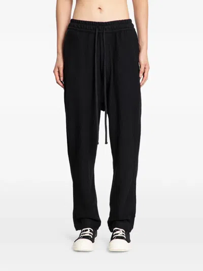 Thom Krom Drawstring Wool Trousers In Black