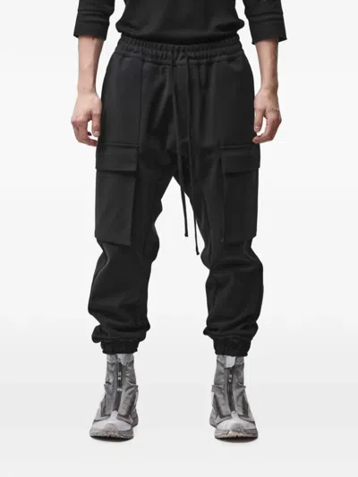Thom Krom Drawstring-waist Cargo Pants In Black
