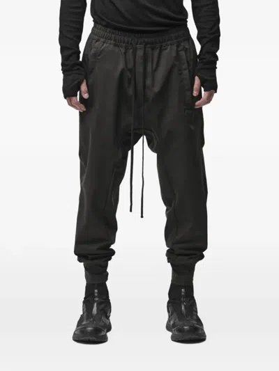 Thom Krom Drawstring-waist Drop-crotch Trousers In Gray