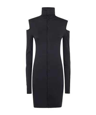 THOM KROM TURTLENECK CUT-OUT DAY DRESS