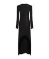 Thom Krom Slim Fit Viscose Blend Stretch Crepe Crew Neck Maxi Dress 219.00 In Black