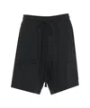 Thom Krom Relaxed Fit Black Bermuda Shorts With Drawstring In Black
