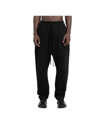 Thom Krom Drop Crotch Drawstring Pants In Black