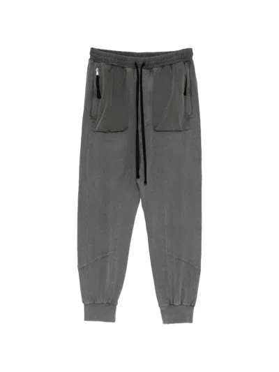 Thom Krom Drop-crotch Cargo Track Pants In Gray