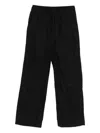 Thom Krom Elastic-waist Straight-leg Trousers In Black
