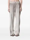 Thom Krom Elasticated Drawstring Pants In Gray