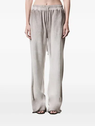 Thom Krom Elasticated Drawstring Pants In Gray