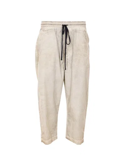 Thom Krom Elasticated Vegetal Stone Trousers In Neutral