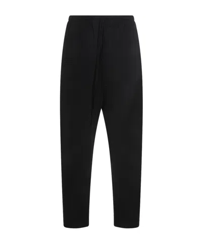 Thom Krom Elasticated Waistband Drawstring Trousers In Black