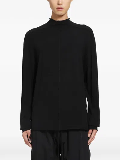 Thom Krom Exposed-seam High-neck Sweater In Black